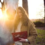 Celestial Wild Horses Everyday Pouch - Terracotta