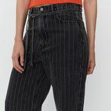 Elijah Denim Stripes Jeans - Black