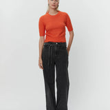 Elijah Denim Stripes Jeans - Black