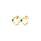 Everyday Twist Hoops - Malachite