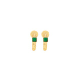 Everyday Twist Hoops - Malachite