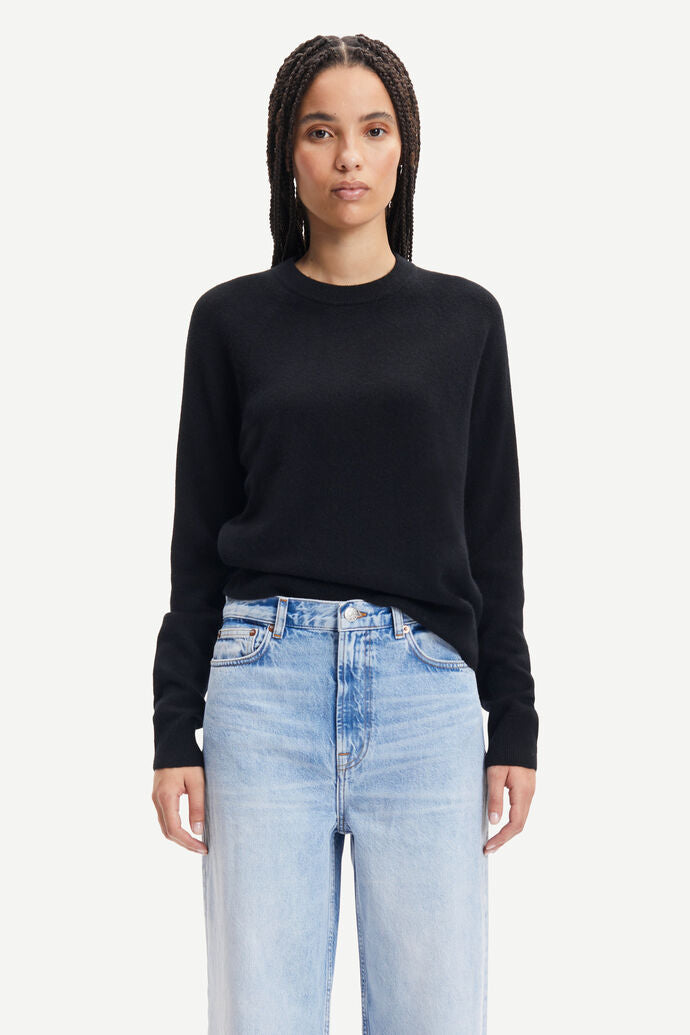 Samsoe Samsoe Boston O-neck Sweater - Black