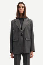 Load image into Gallery viewer, Samsoe Samsoe Haven Blazer - Dark Grey Mel.
