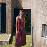 Palermo44 Dress - Aubergine Stripes