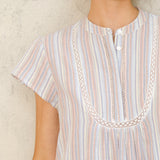 Freya Top - Pastel Stripe