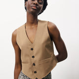Alix Waistcoat - Camel