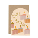 'Happy Birthday' Cake Curved Card - Multi