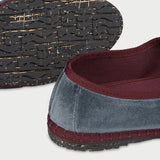 Georgina Mary Jane Shoes - Grey/Burgundy