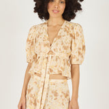 Margot Top - Brown/Gold