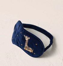 Load image into Gallery viewer, Elizabeth Scarlett Giraffe Mother &amp; Baby Eye Mask - Navy
