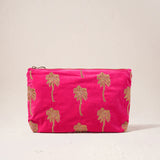 Gold Palm Everyday Pouch - Pink