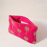 Gold Palm Everyday Pouch - Pink