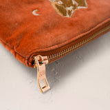 Golden Elephants Coin Purse - Rust