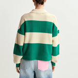 Hamam Polo Jumper - Green/Beige