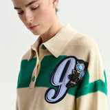 Hamam Polo Jumper - Green/Beige