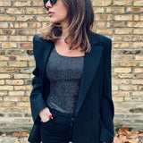 Hayley Top - Gunmetal Sparkle