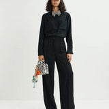Harmonize Rhinestone Shirt - Black