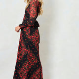 Adelita Dress - Black/Red