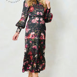 The Holly Dress - Dark Floral
