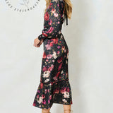 The Holly Dress - Dark Floral