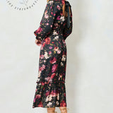 The Holly Dress - Dark Floral