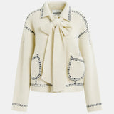 Hoops Cardigan - White
