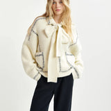 Hoops Cardigan - White