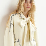 Hoops Cardigan - White