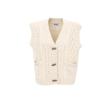 Medea Sleeveless Cardigan - Cream