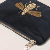 Honey Bee Mini Pouch - Charcoal