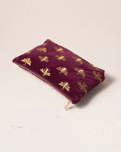 Load image into Gallery viewer, Elizabeth Scarlett Honey Bee Everyday Pouch - Plum
