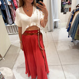 Cholul Skirt - Cayenne