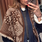 Large Triangle Bandana Scarf - Chocolate