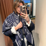 Large Triangle Bandana Scarf - Navy