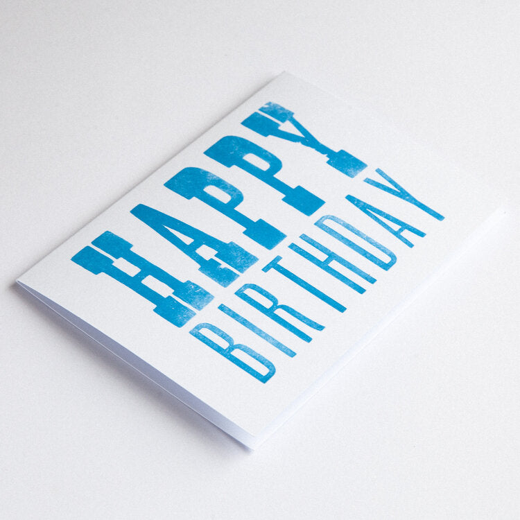 Nice &amp; Graphic White Happy Birthday Card