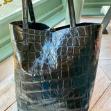 Croc Shopper Handbag - Black