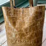 Croc Shopper Handbag - Biscotti