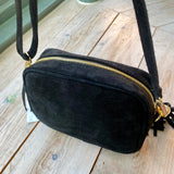 Paris Suede Handbag - Black