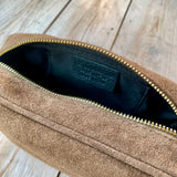 Paris Suede Handbag - Taupe