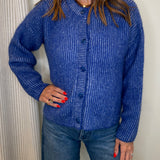 Brenan Cardigan - Royal blue