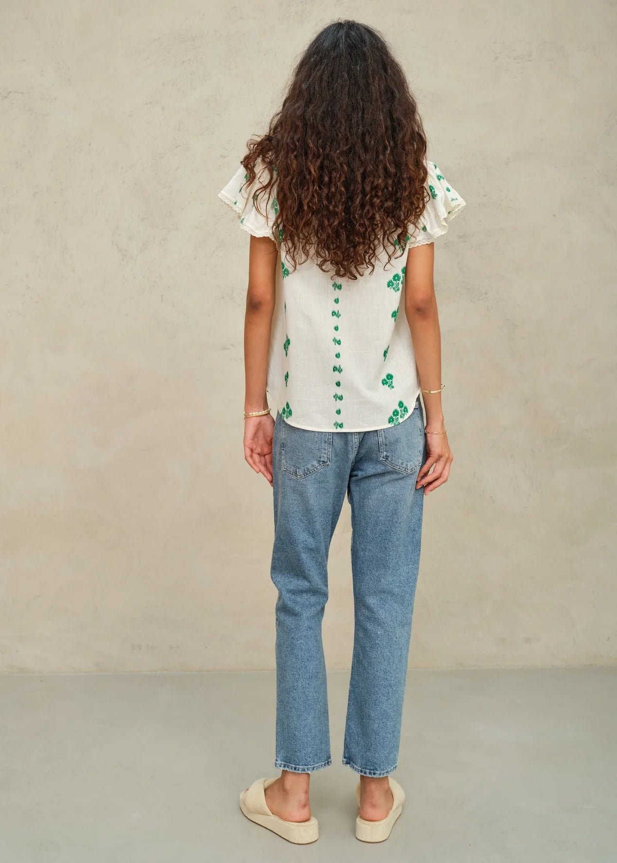 Iris Frill S/S Top - Green