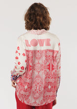 Load image into Gallery viewer, Me369 Isabel Mixed Print Shirt - Rouge
