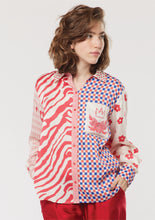 Load image into Gallery viewer, Me369 Isabel Mixed Print Shirt - Rouge
