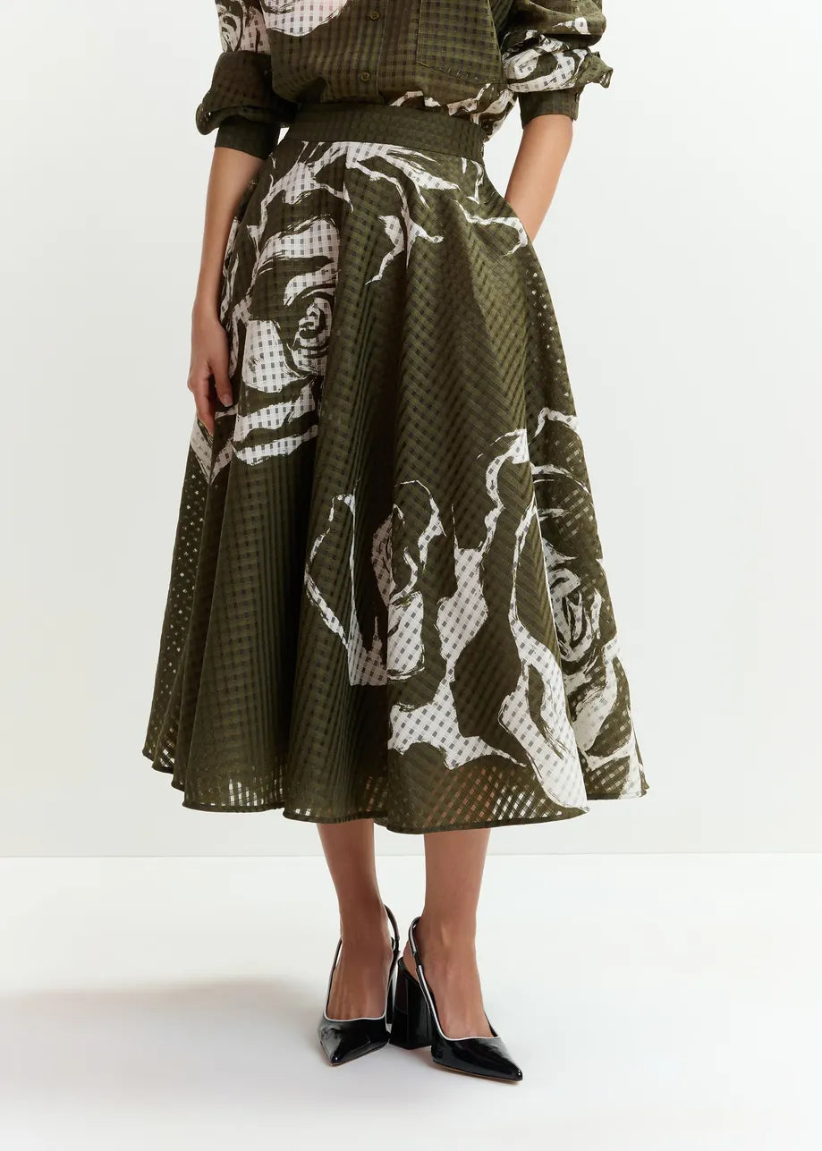 Jango Maxi Skirt - Olive Martini