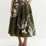 Jango Maxi Skirt - Olive Martini