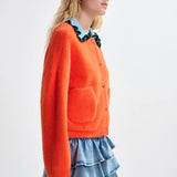 Jardener Knitted Cardigan - Nectarine