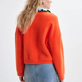 Jardener Knitted Cardigan - Nectarine