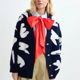 Jarden Letters Knit Cardigan - Night