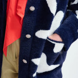 Jarden Letters Knit Cardigan - Night