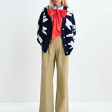 Jarden Letters Knit Cardigan - Night